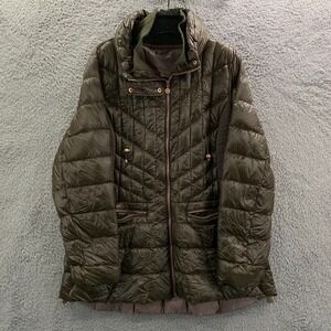Bernardo Down Jacket Womens 1X Puffer Quilted Green